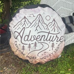 Adventure Spare Tire Cover with Mountain Design